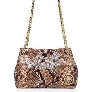 Michael Kors embossed leather purse snake skin